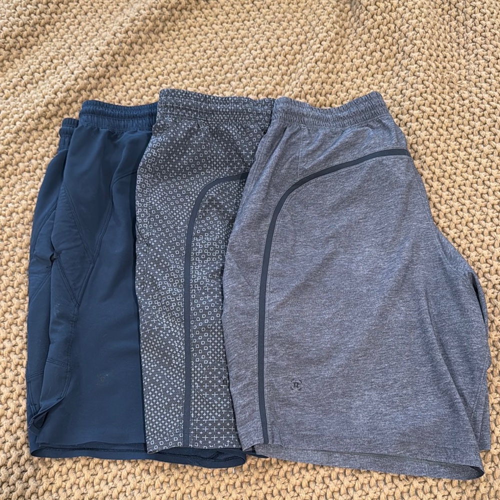 Men's Athletic Shorts - Navy, Gray, and Patterned